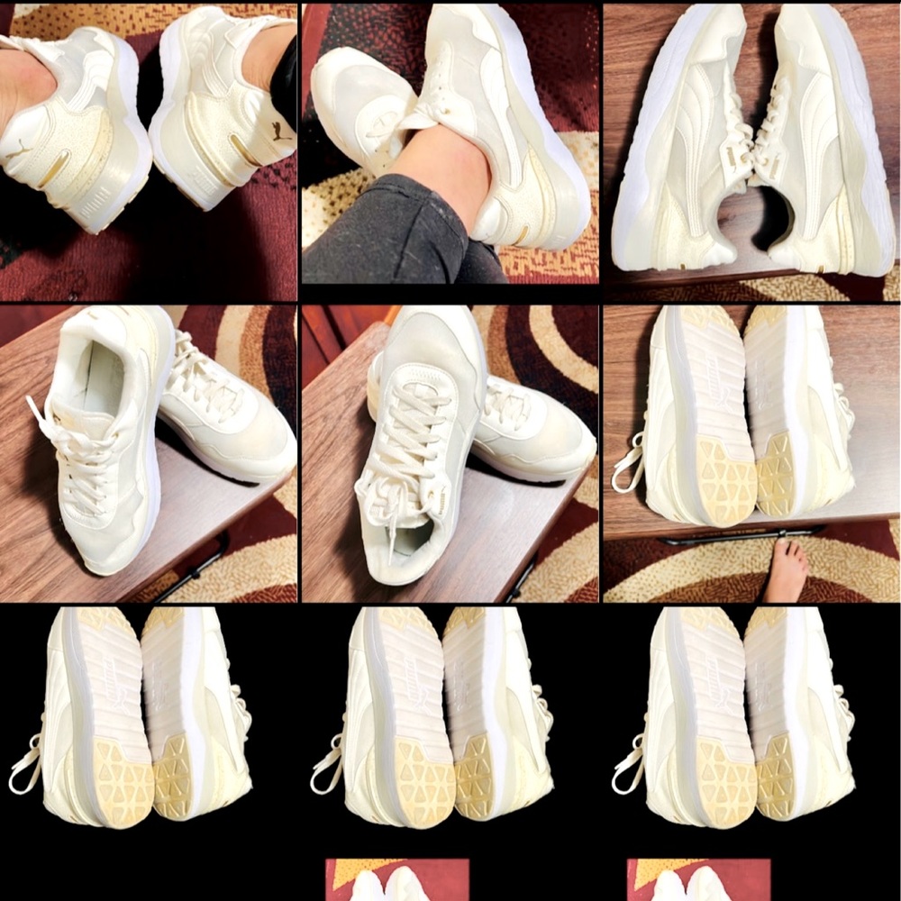 Puma Cali Wedge Dirty White 10.5 Women